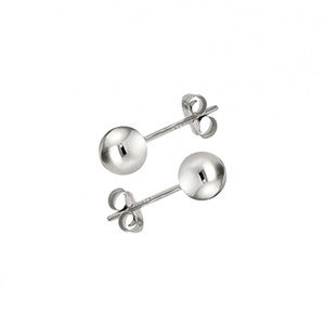 Classic Sterling Silver Silver Ball Studs
